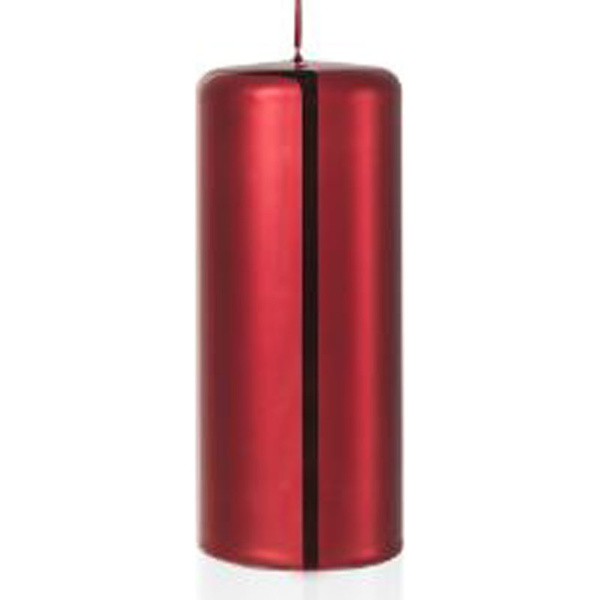 FEM Candles dekorativní post metalizovaná svíčka 180/70 mm - Červená