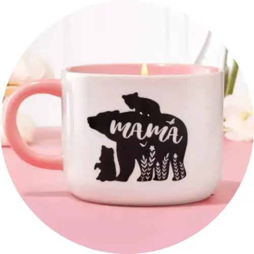 Velas aromáticas en taza