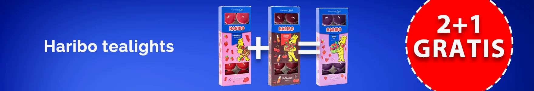 Haribo scented tealights in the 2+1 promotion!