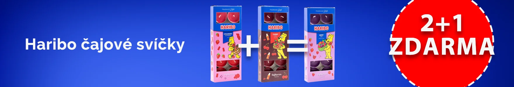 Vonné čajové svíčky Haribo v akci 2+1 zdarma!