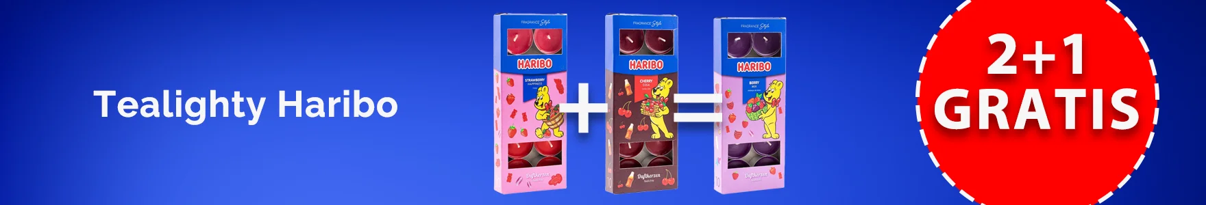 Tealighty zapachowe Haribo w promocji 2+1 gratis!