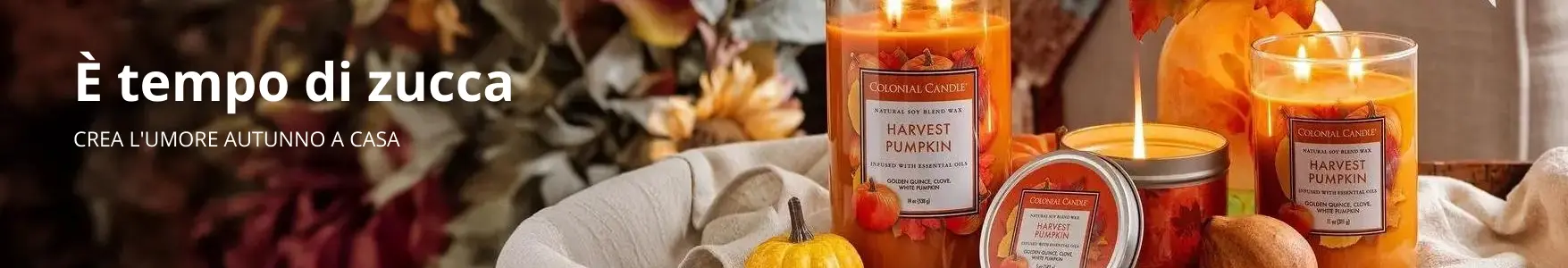 Candele autunnali al profumo di zucca al Candle World!