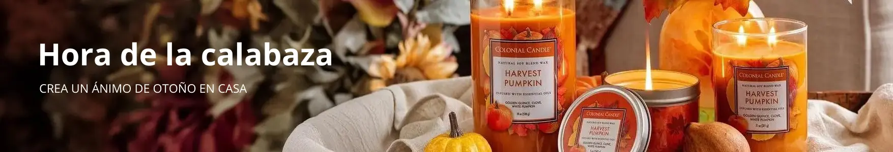 ¡Velas otoñales con aroma a calabaza en Candle World!