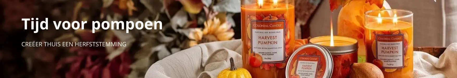 Herfst pompoengeurkaarsen bij Candle World!