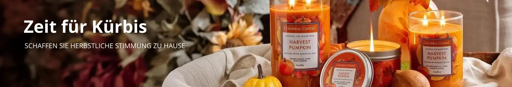 Herbstliche Kürbis Duftkerzen bei Candle World!