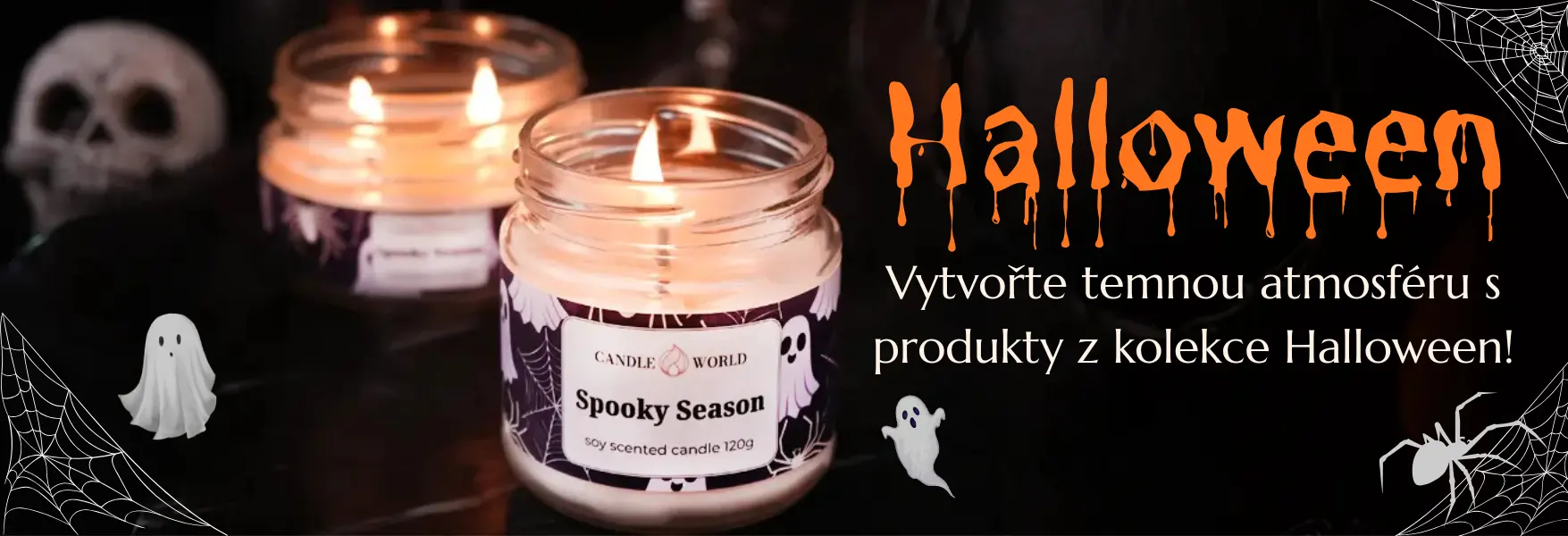 Vonné svíčky a dekorace na Halloween v Candle World!