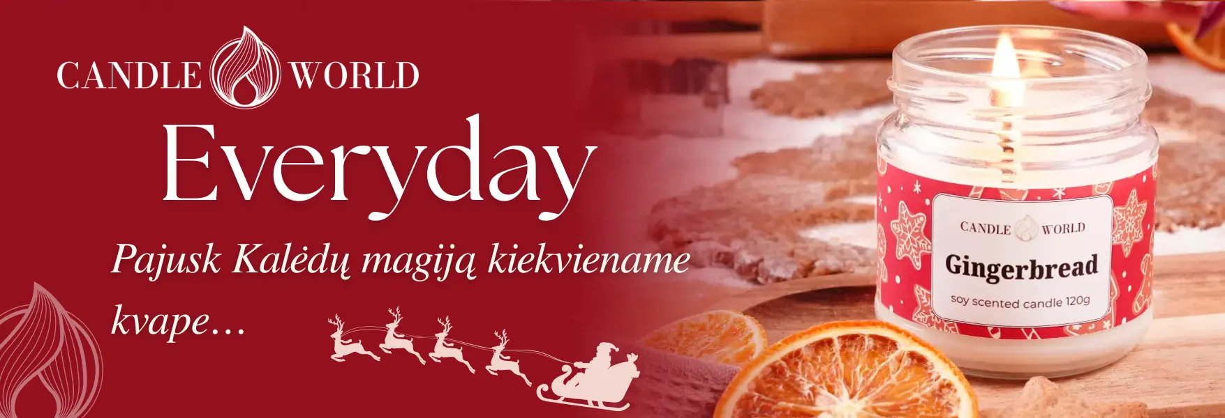 Kalėdiniai žvakių kvapai iš Candle World kolekcijos Everyday!