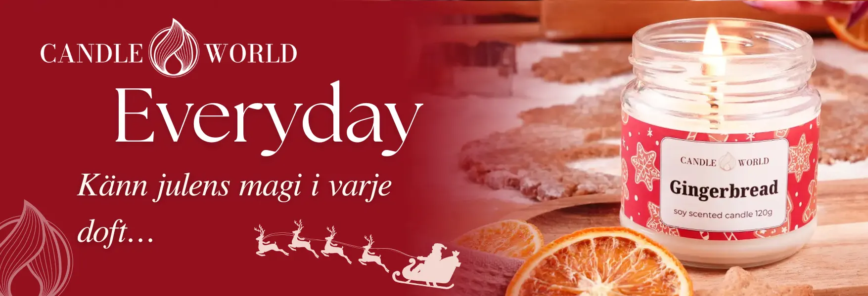 Juldoftande ljus från Everyday-kollektionen av Candle World!