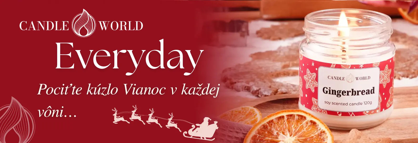 Vianočné vône sviečok z kolekcie Everyday od Candle World!