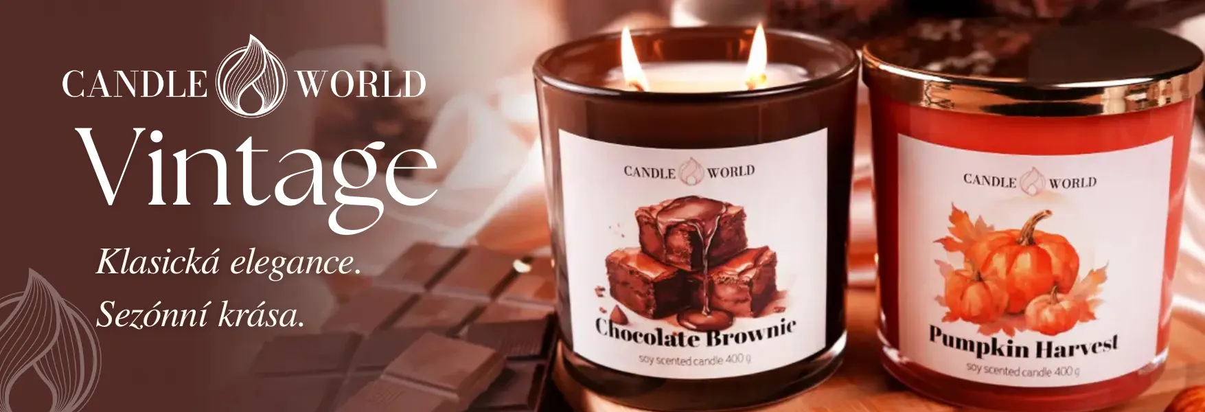 Kolekce sójových vonných svíček Vintage od Candle World!