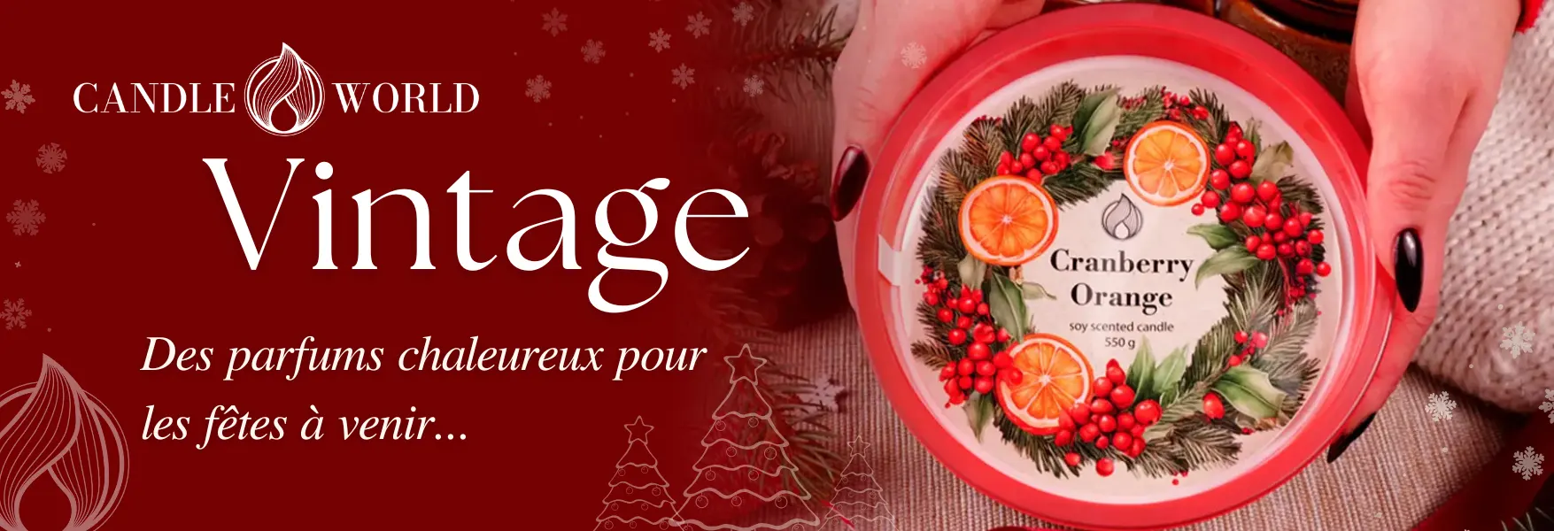 Collection de bougies parfumées en soja Vintage de Candle World !