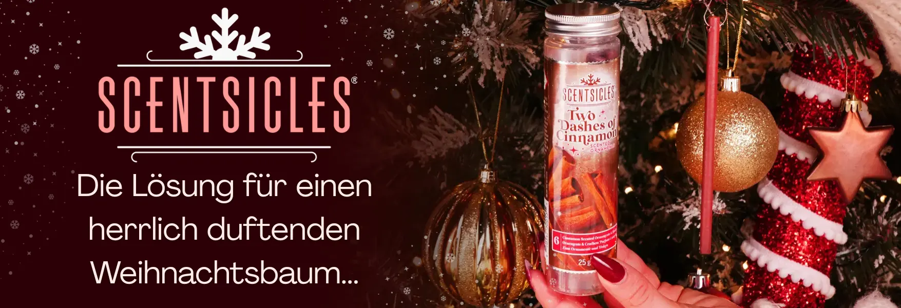Wundervoller Duft des Weihnachtsbaums mit Scentsicles!