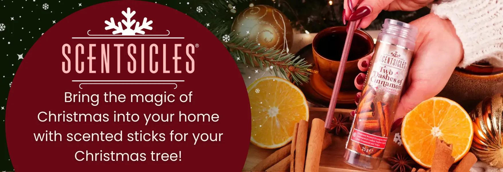Scented sticks for your Christmas tree at Candle World!