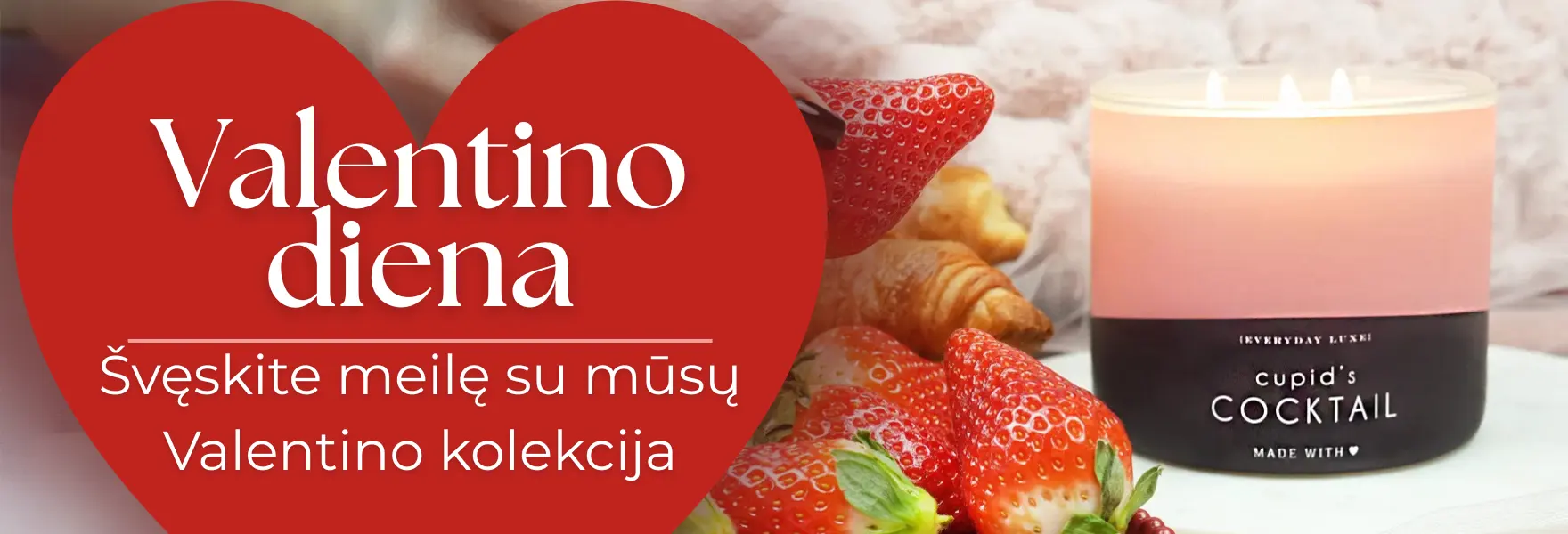 Romantiškas Valentino dienos dovanas rasite Candle World!