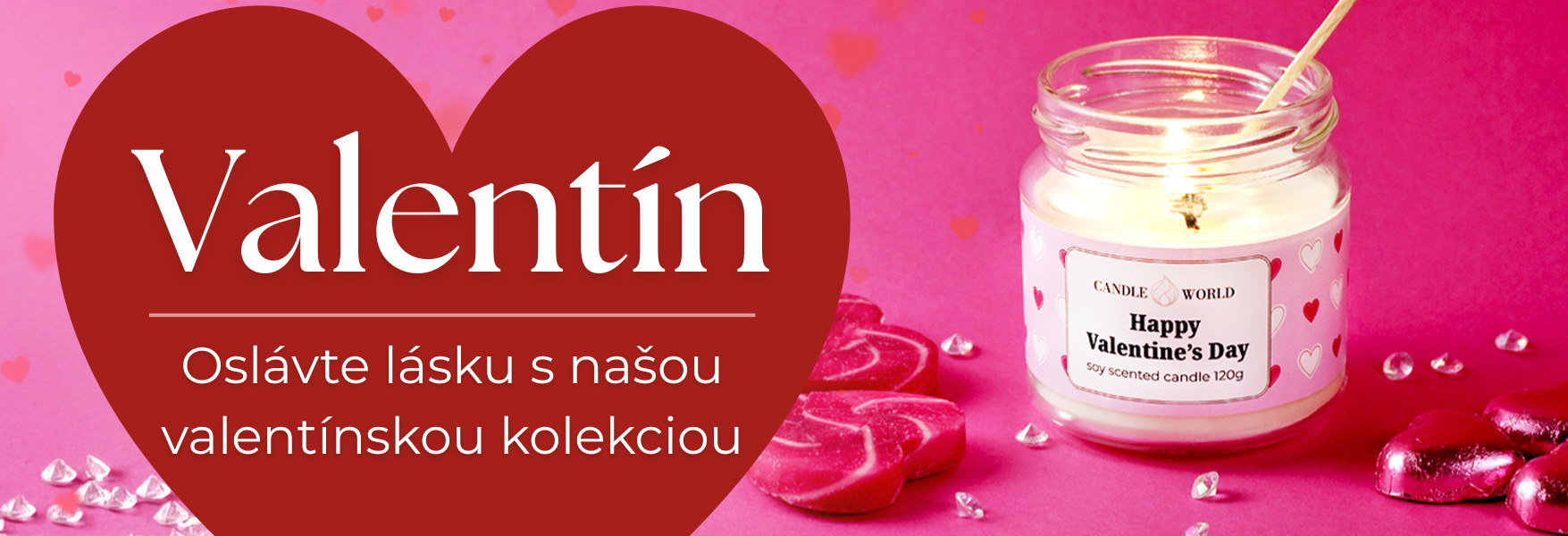 Romantické darčeky na Valentína nájdete v Candle World!