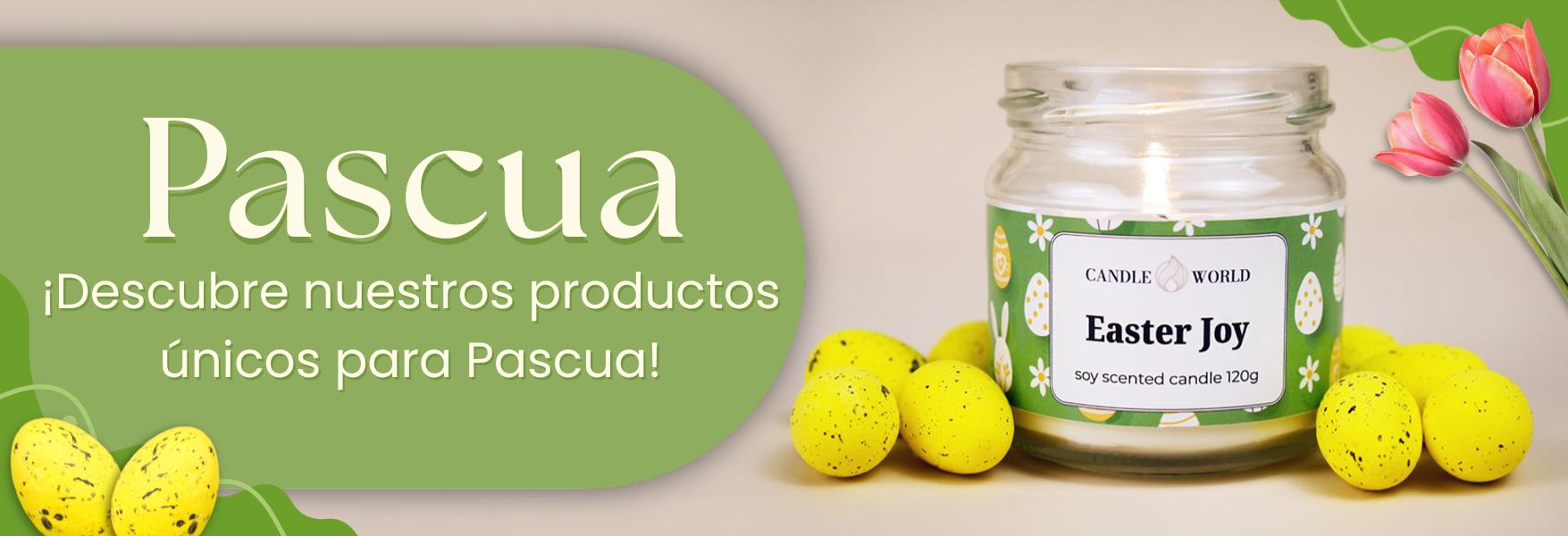 ¡Velas aromáticas y decorativas para Pascua las encontrarás en Candle World!