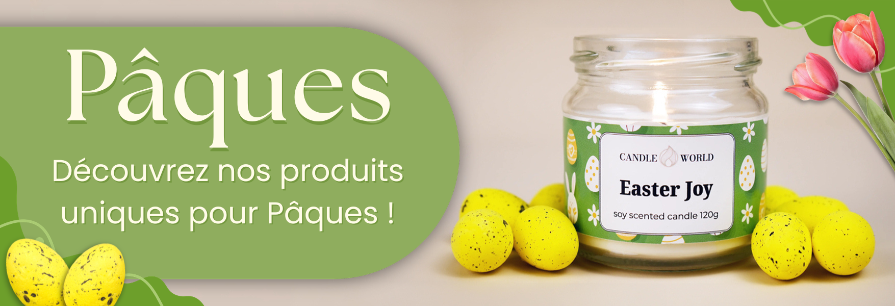 Bougies parfumées et décoratives pour Pâques chez Candle World !