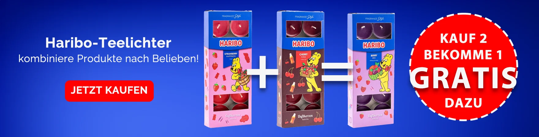 Haribo 2+1 Teelichter gratis