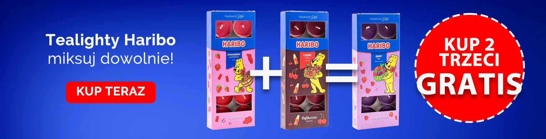 Tealighty Haribo 2+1 gratis