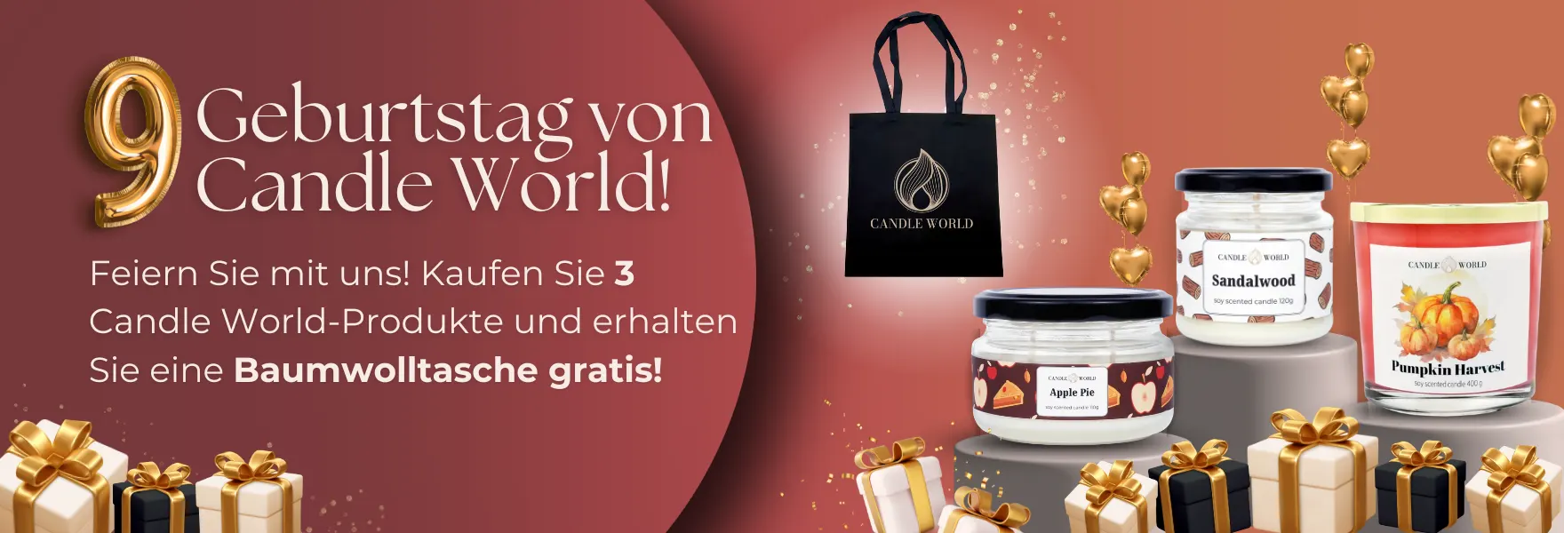 Aktion zum 9. Geburtstag von Candle World!