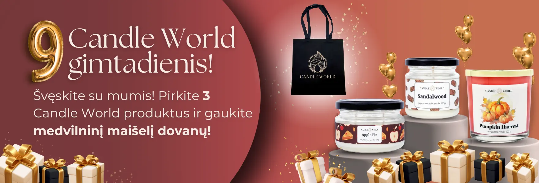 Akcija, skirta Candle World 9-ajam gimtadieniui!