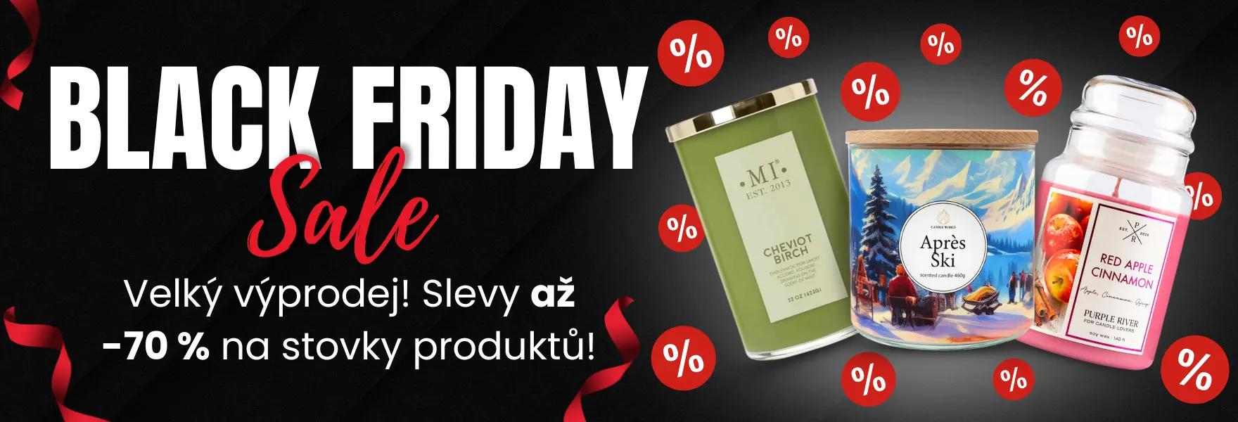 Speciální slevy na vonné svíčky - Černý pátek na Candle World!