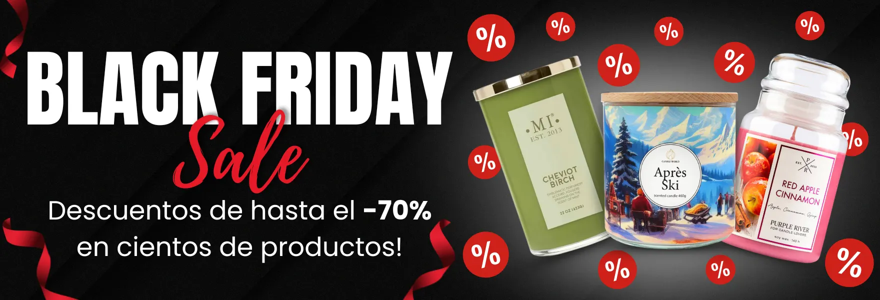 Descuentos especiales en velas aromáticas - ¡Black Friday en Candle World!