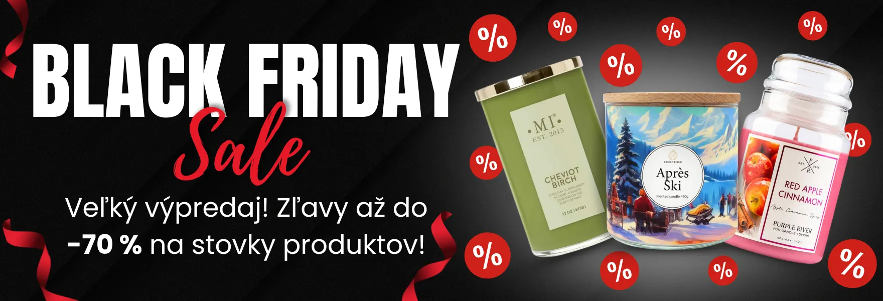 Špeciálne zľavy na vonné sviečky - Black Friday v Candle World!