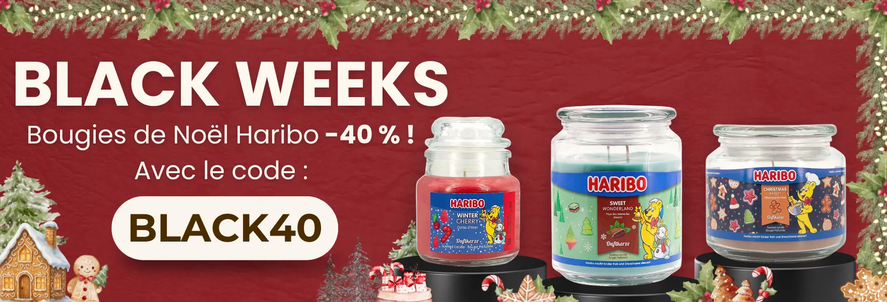 Bougies de Noël Haribo -40 % !