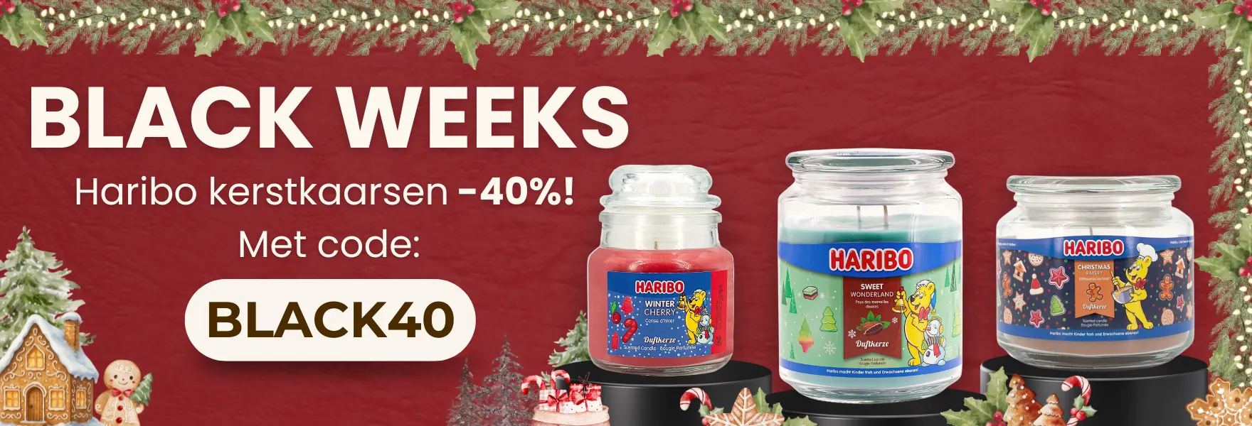 Haribo kerstkaarsen -40%!
