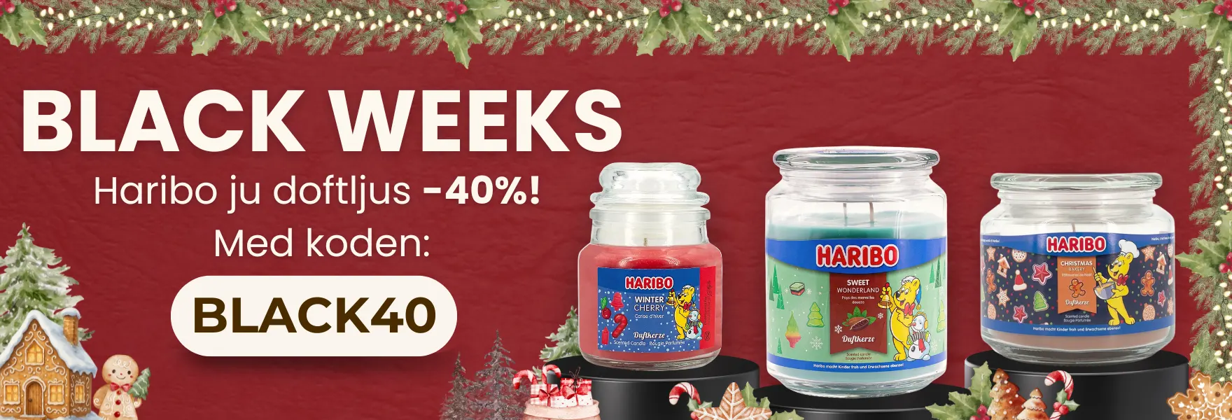 Haribo jul doftljus -40%!