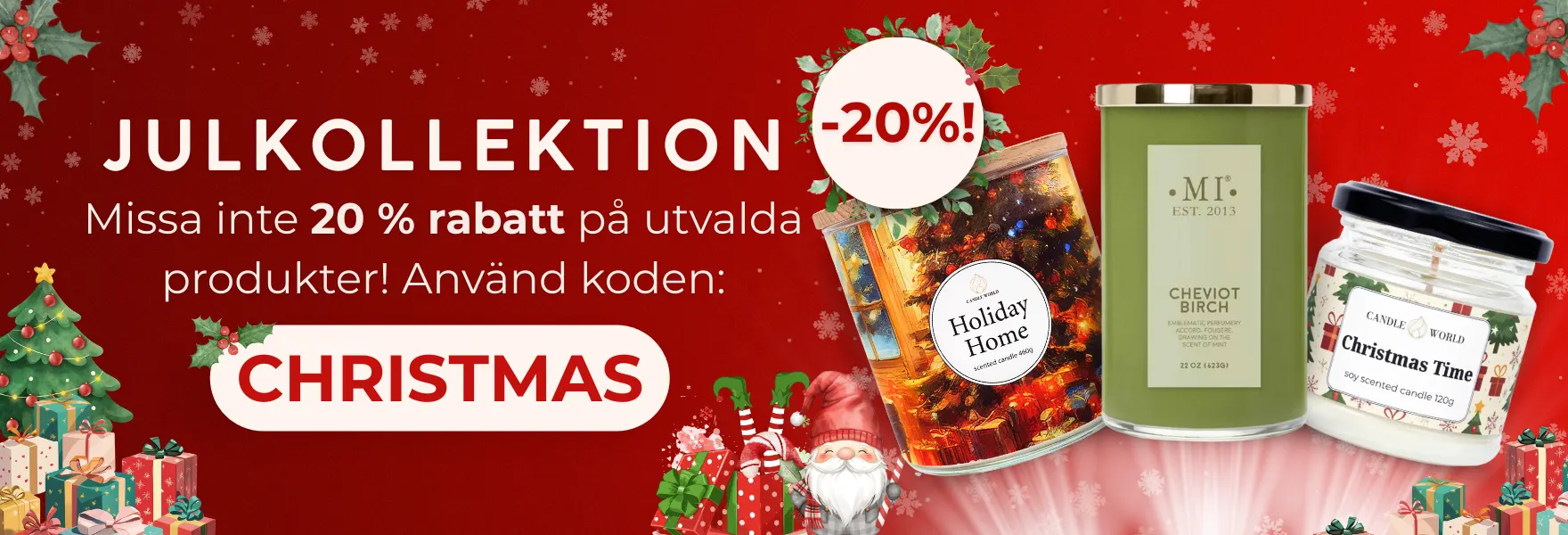 Julkollektion −20 %