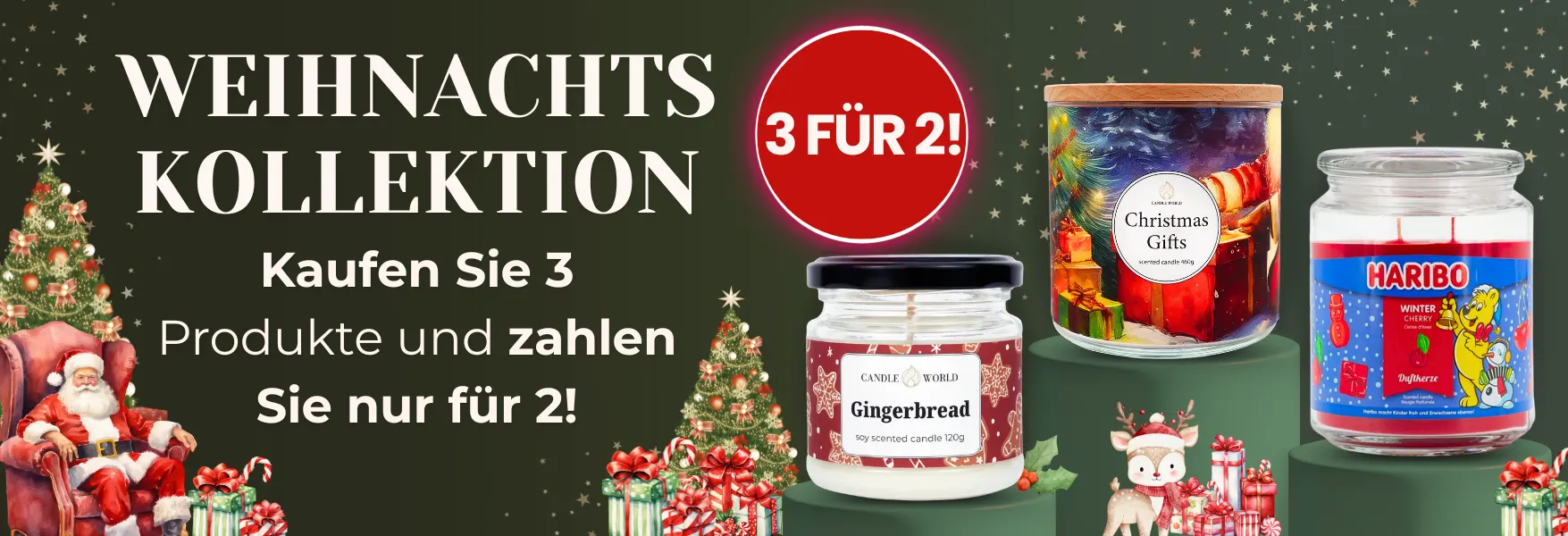 Kaufe 3 Weihnachtsprodukte zum Preis von 2!