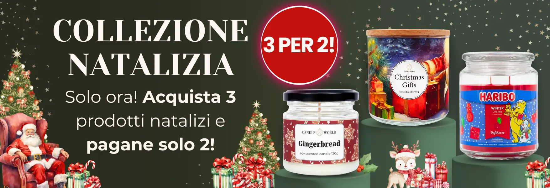 Acquista 3 prodotti natalizi al prezzo di 2!