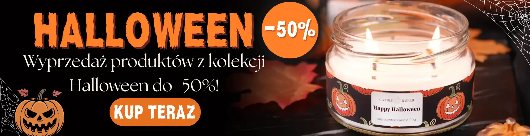 Świece zapachowe i dekoracje na Halloween w Candle World!