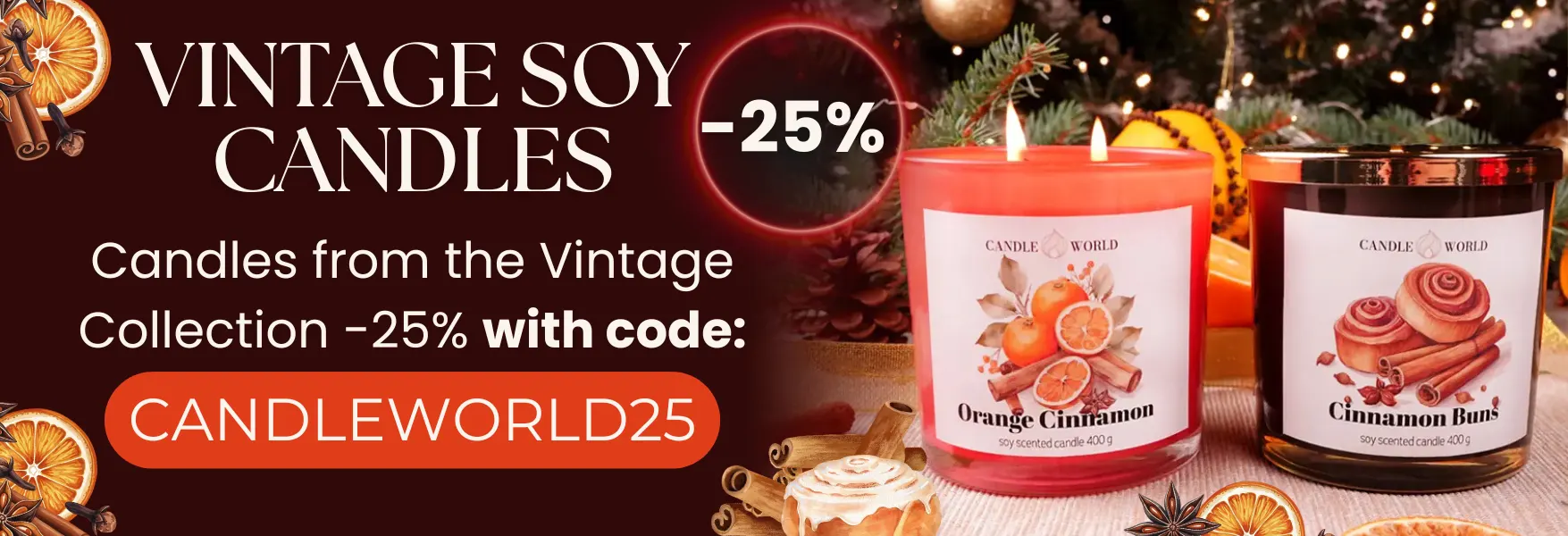 Vintage Soy Candle Collection -25% with code: CANDLEWORLD25
