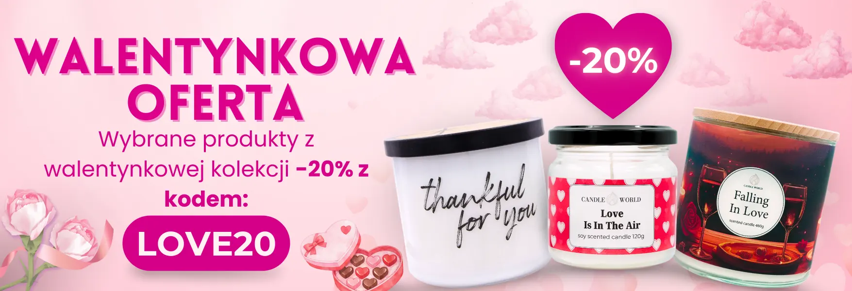 Walentynki -20% w Candle World!