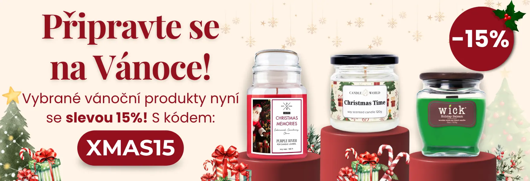 Vánoční kolekce -15 % v Candle World!