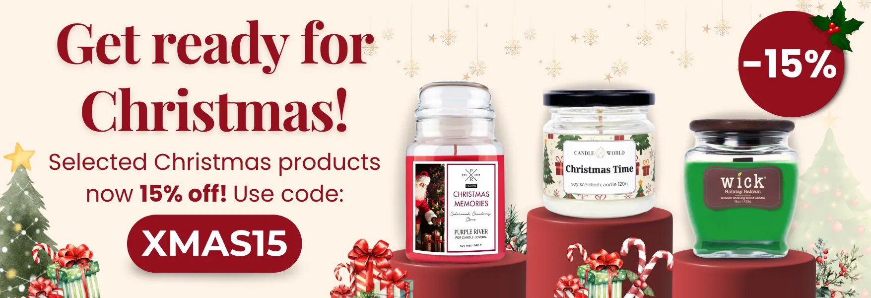 Get ready for Christmas! 15% off with code: XMAS15