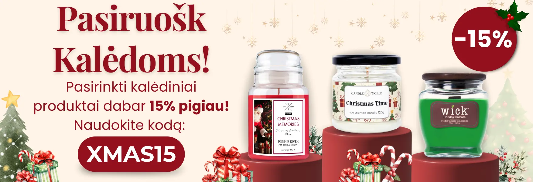 Kalėdinė kolekcija -15% Candle World parduotuvėje!