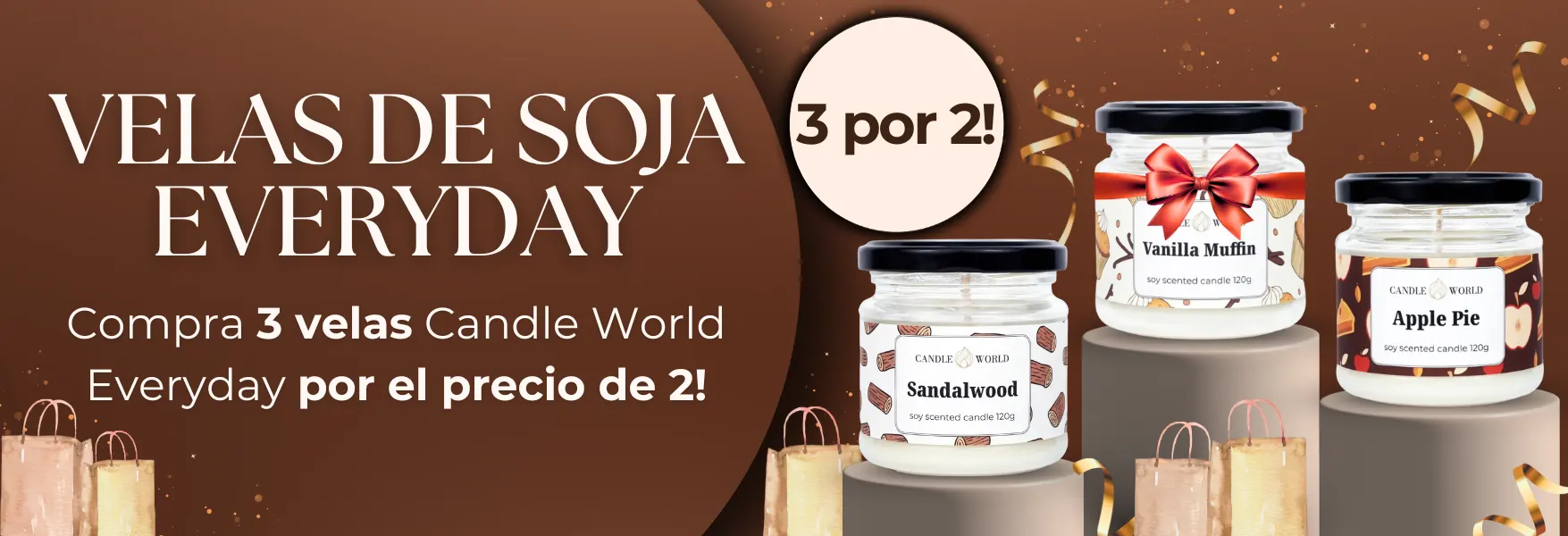 Velas Candle World Everyday – ¡3 al precio de 2!