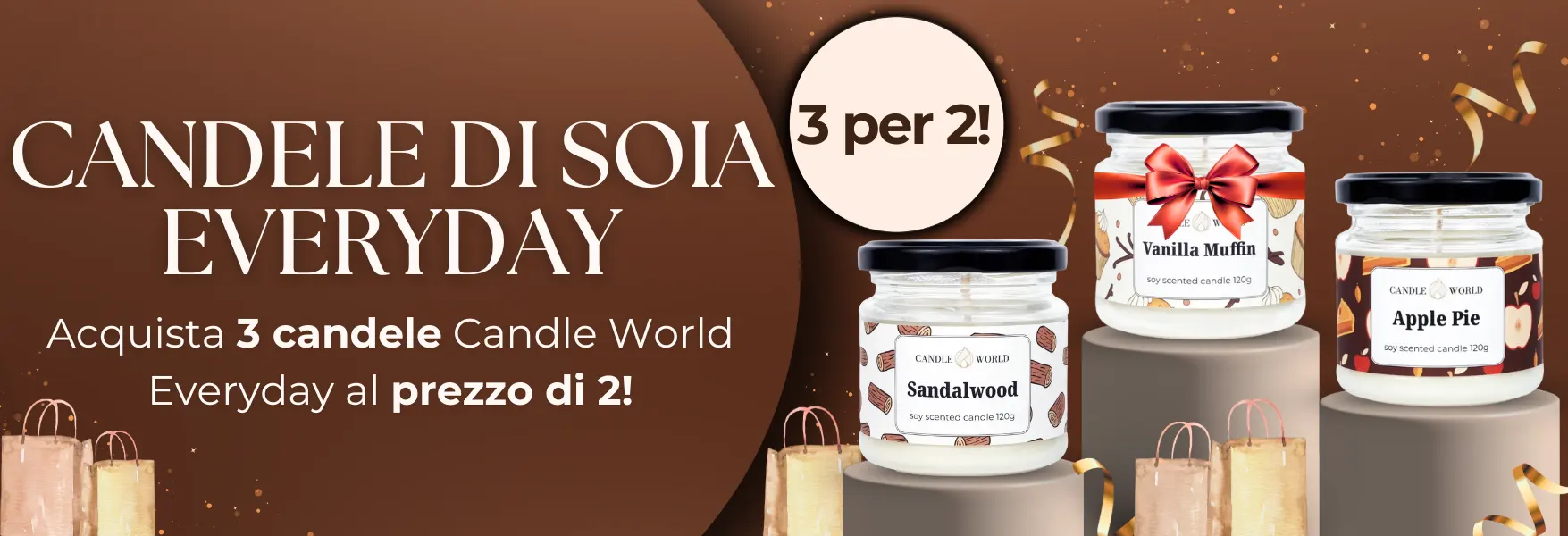 Candele Candle World Everyday – 3 al prezzo di 2!