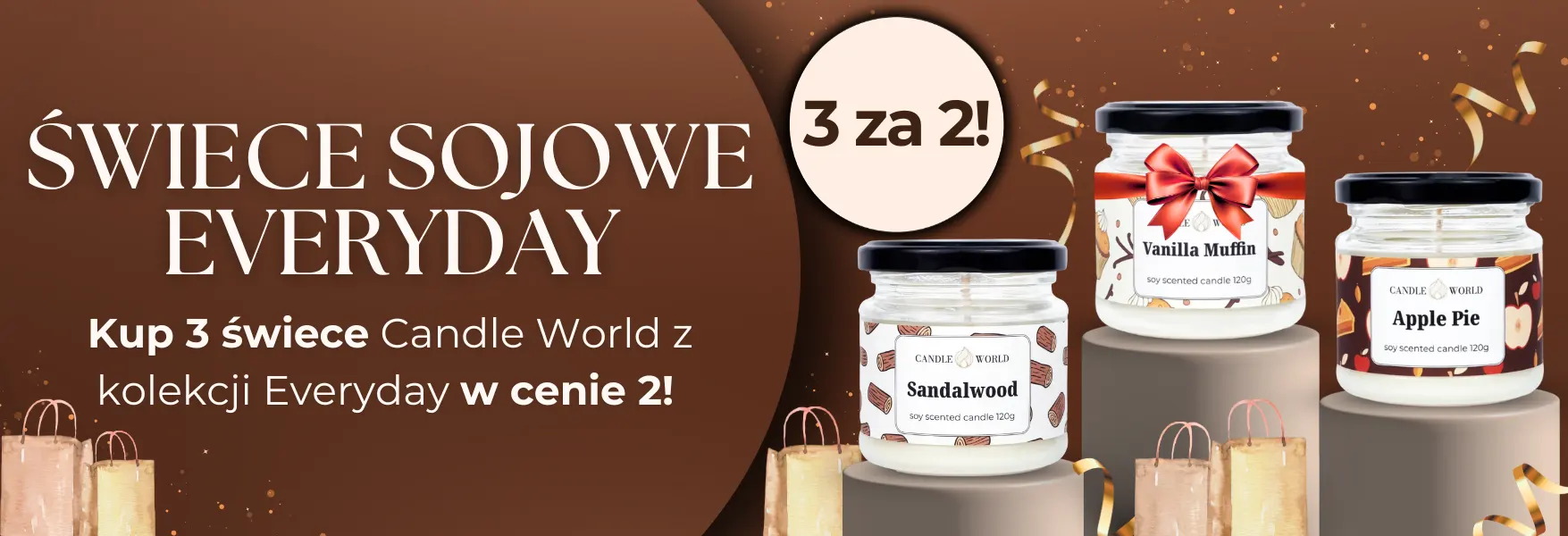 Świece Candle World Everyday w promocji 3 w cenie 2!