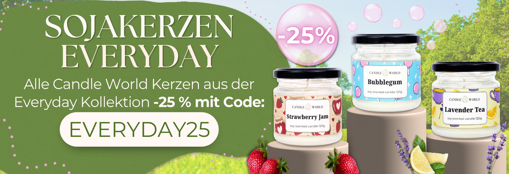 Candle World Everyday Sojakerzen -25 %!