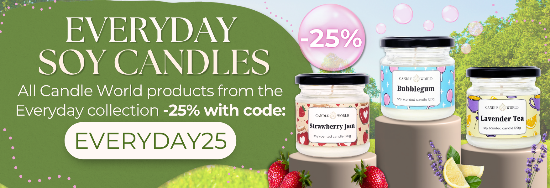 Candle World Everyday soy candles -25%!