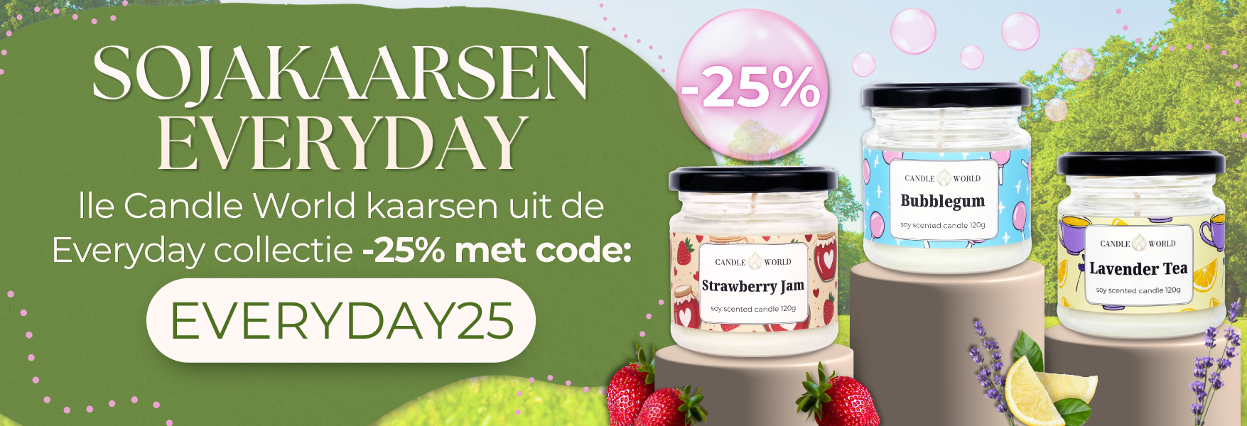 Candle World Everyday sojakaarsen -25%!