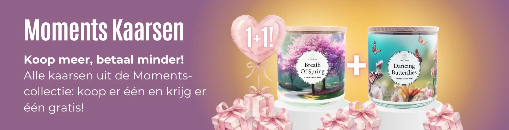 Moments 1+1 kaars gratis!