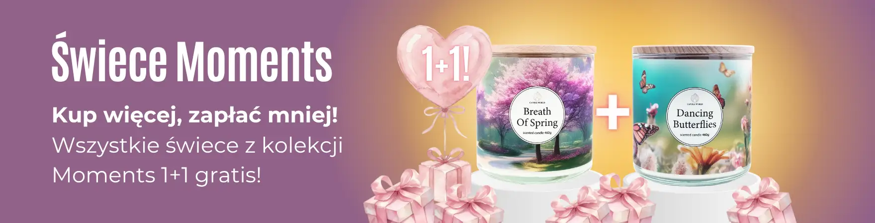 Świece Moments 1+1 gratis!