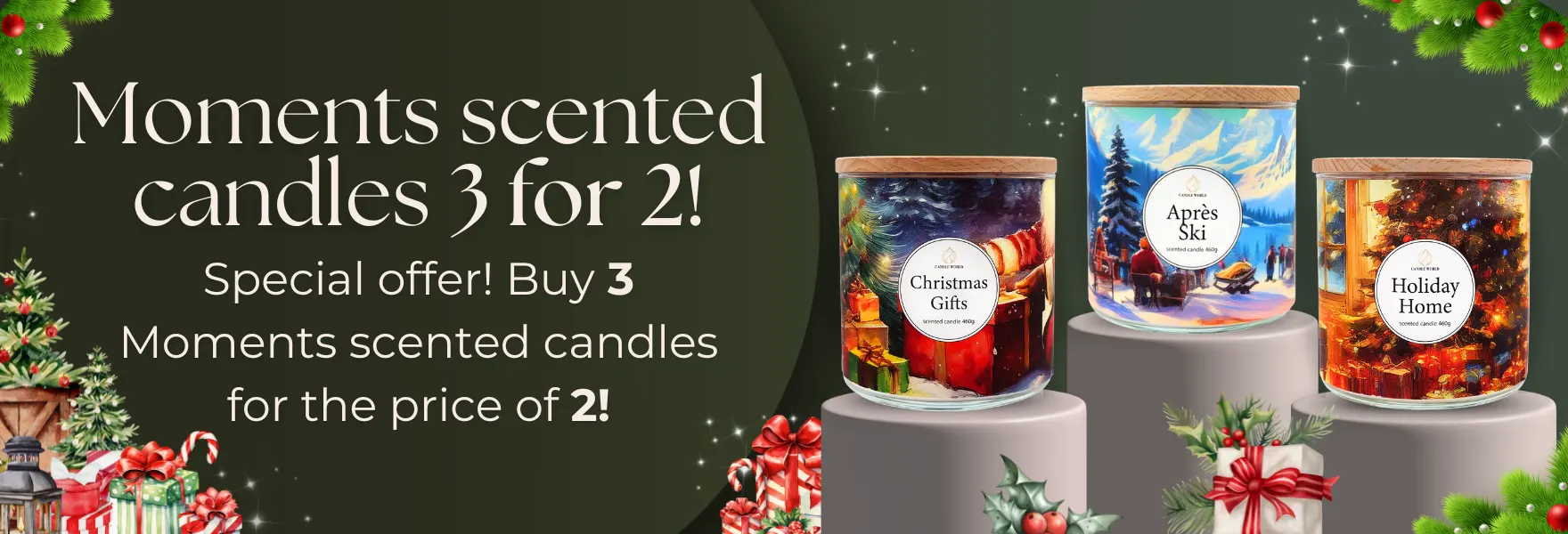 Moments soy candles 3 for the price of 2!