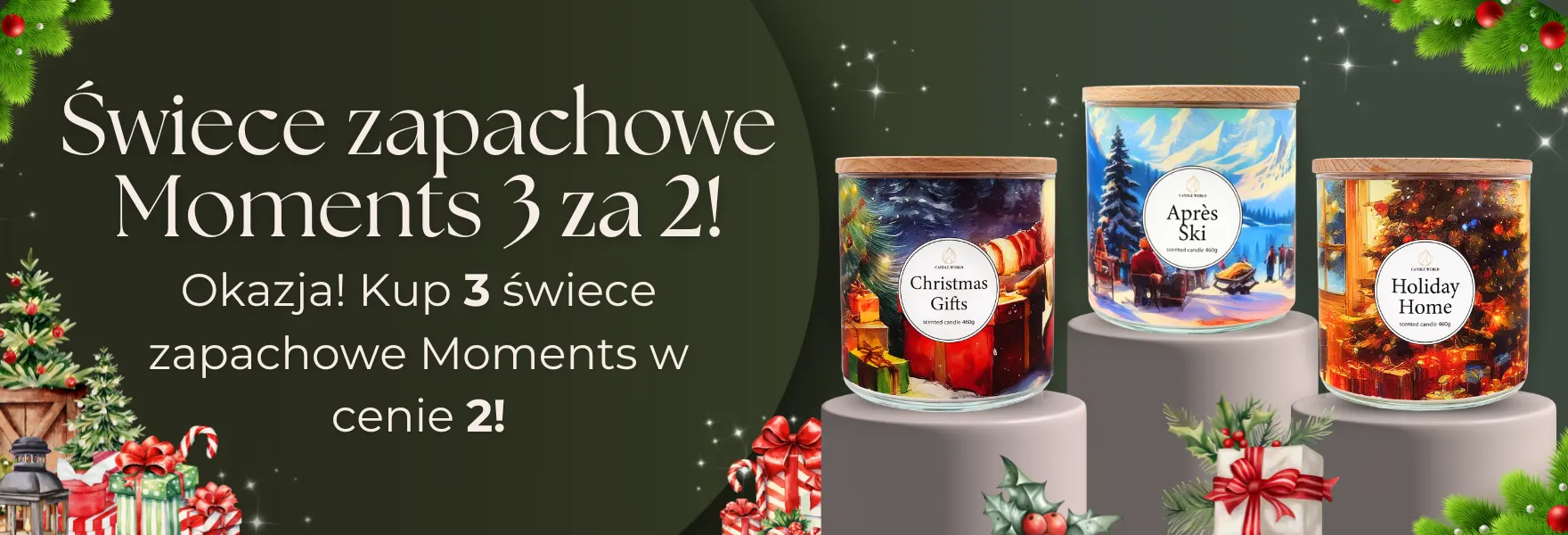 Świece sojowe z kolekcji Moments 3 w cenie 2!